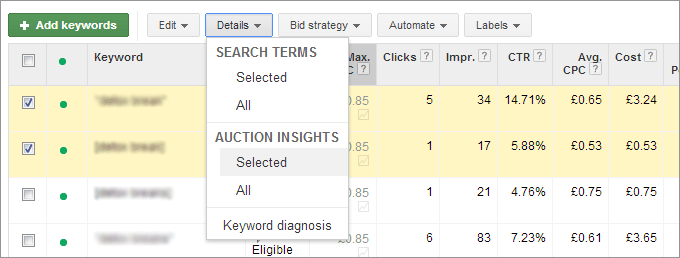 AdWords Auction Link
