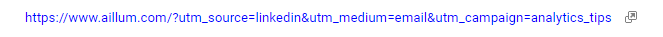 Aillum UTM Parameter Example