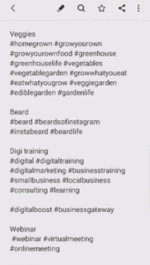Hashtag Examples