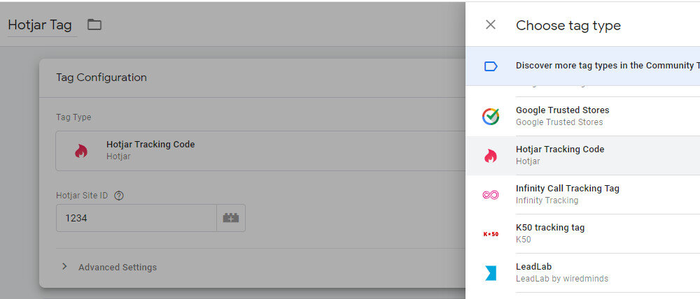 Hotjar Setup via Google Tag Manager