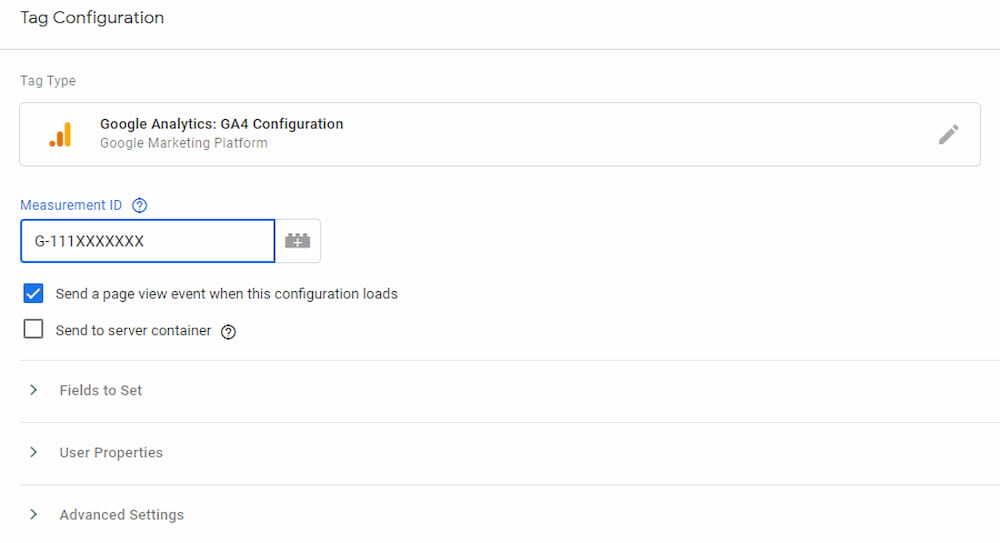 GA4 Configuration Tag Setup