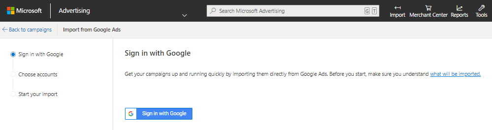 Importing From Google Ads