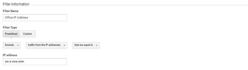 IP Filter in Universal Analytics