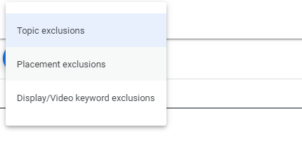 Placement Exclusions