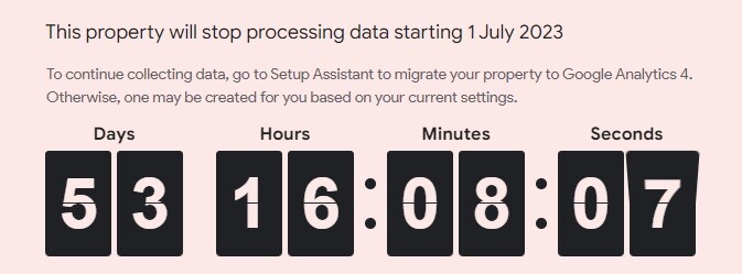 Google Analytics 4 Countdown