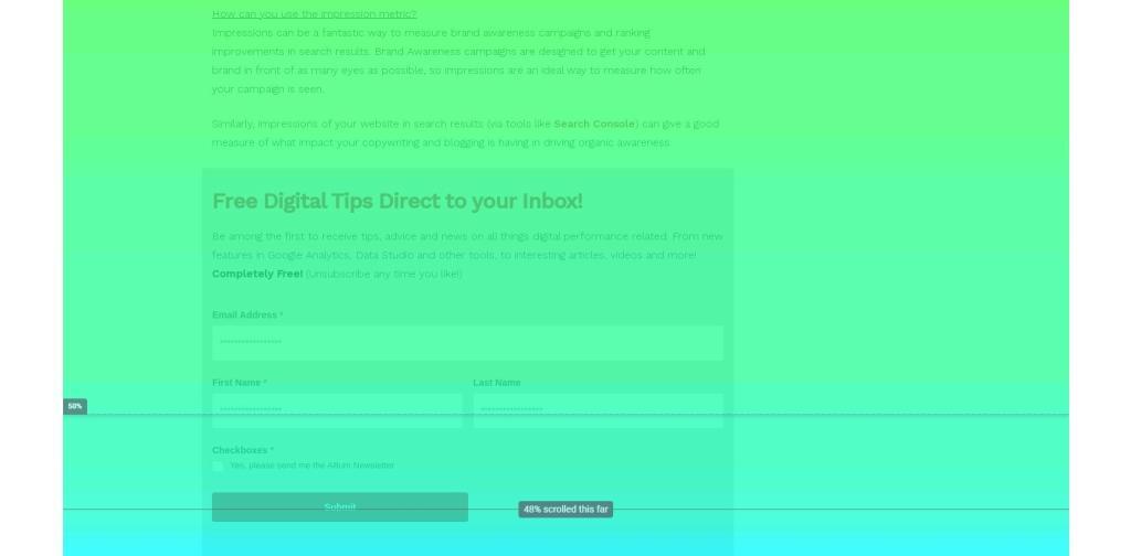 Heat Map Scroll Mapping