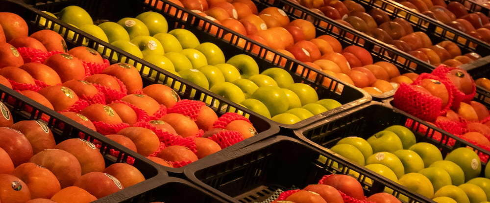 Supermarket Fruit - Showing Organised Products